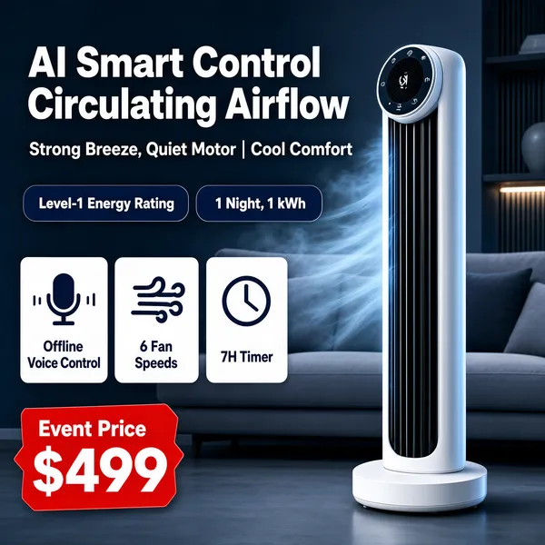 AI Smart Circulation Fan — Cool Comfort