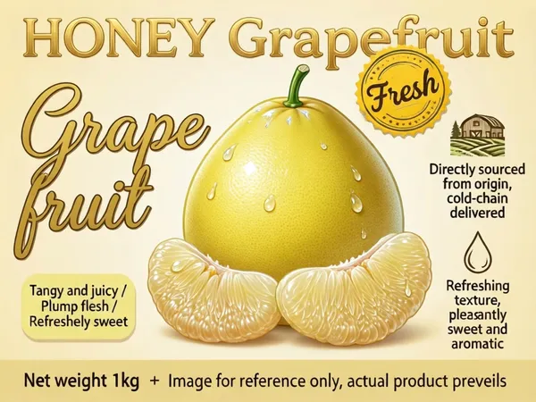 Fresh Honey Grapefruit Pomelo Illustration