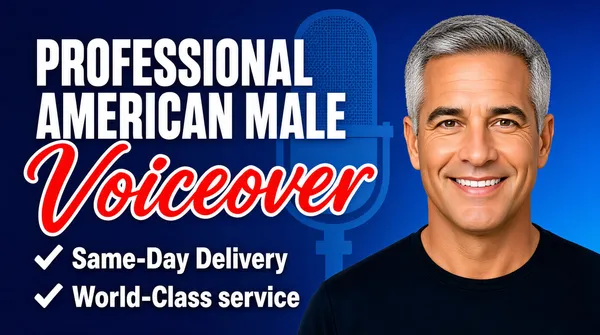 Professional American Male Voiceover Gig Cover