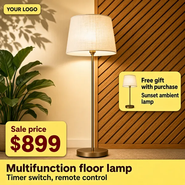 Cozy Floor Lamp with Free Gift Sale