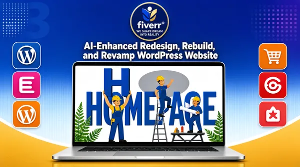 AI-Enhanced WordPress Redesign Gig Cover