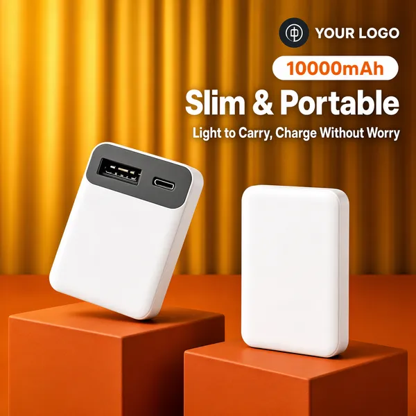 Slim Portable Power Bank Product Shot
