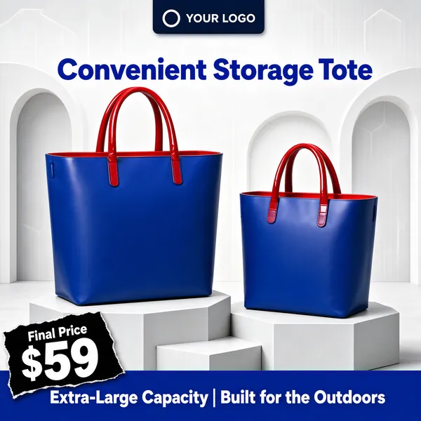 Cobalt Blue Tote Bag Product Display