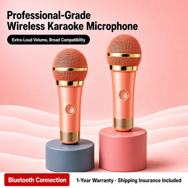 Professional Wireless Karaoke Microphone Set