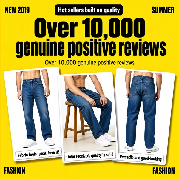 Denim Jeans Social Proof Collage