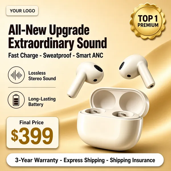 Premium Wireless Earbuds Product Showcase