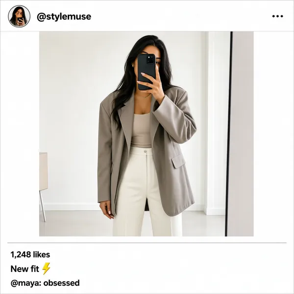 Trendy Fashion Mirror Selfie