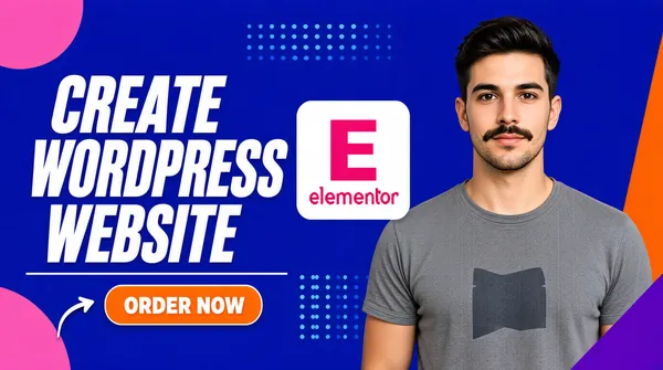 Bold WordPress Web Design Fiverr Gig Cover
