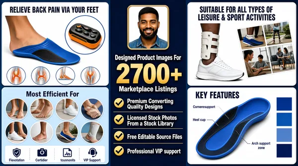 Premium Foot Insole E-Commerce Infographic