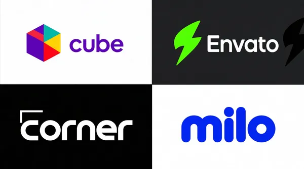 Minimal Logo Mockup Grid Showcase