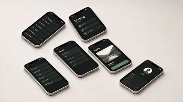 Minimal Phone Mockup Diagonal Mosaic
