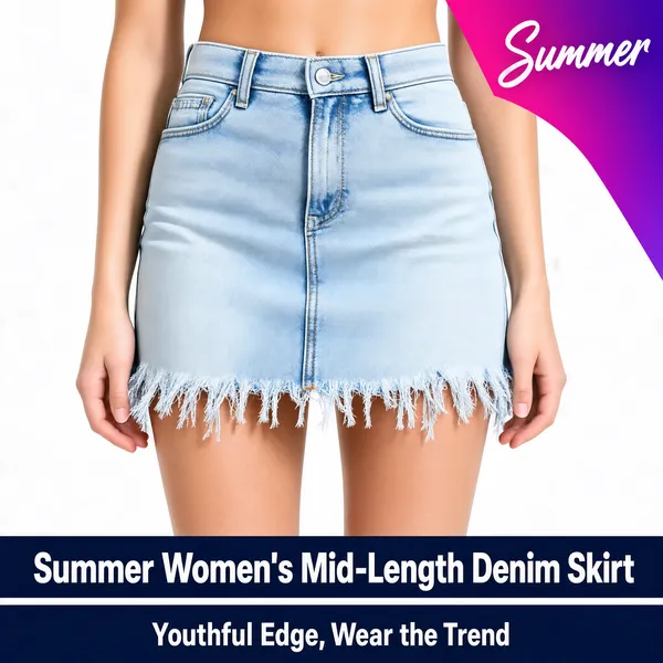 Summer Denim Skirt Fashion Drop