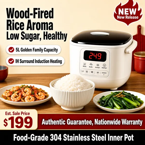 Wood-Fired Low Sugar Rice Cooker