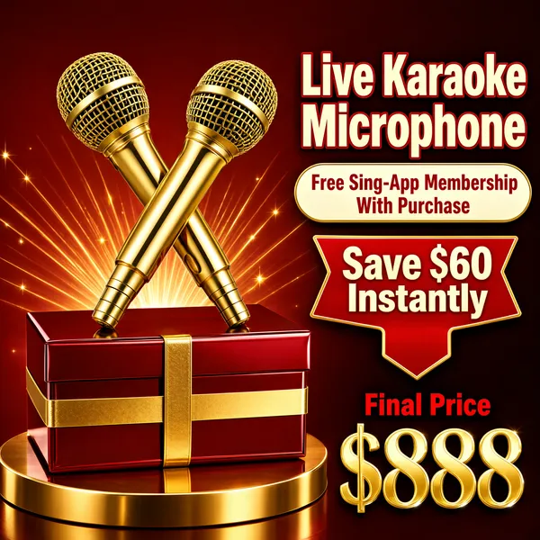 Live Karaoke Microphone Gold Edition