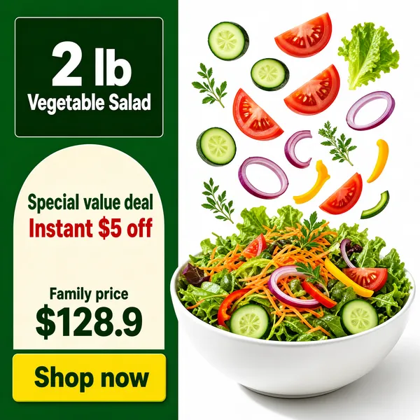 Fresh Garden Salad Market Promo