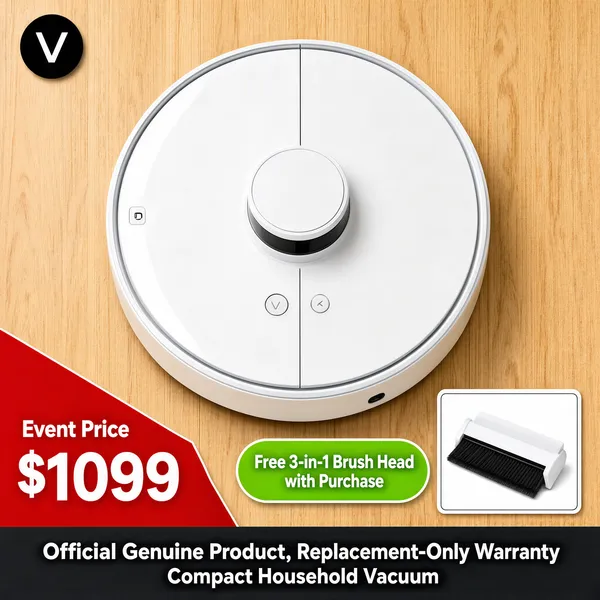 Minimalist Robot Vacuum Product Shot