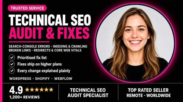 Technical SEO Audit & Fixes Gig Cover