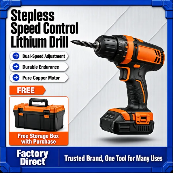 Lithium Drill Stepless Speed Control