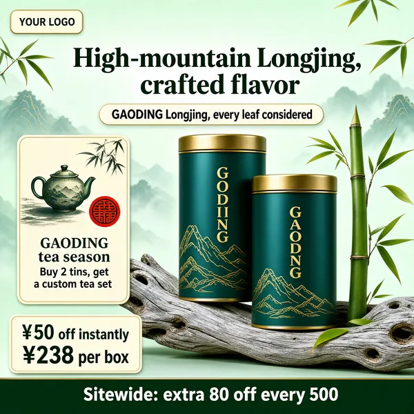 Misty Mountain Longjing Tea Tins
