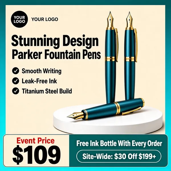Premium Fountain Pen Collection Poster