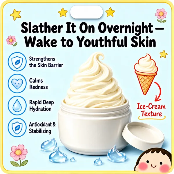Overnight Ice Cream Face Mask Product Ad
