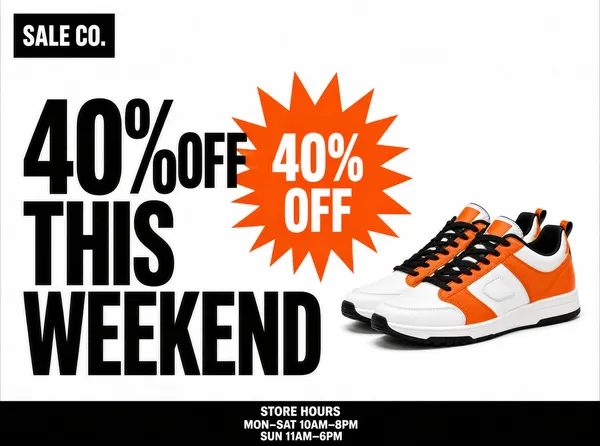 Weekend Sneaker Sale Flyer