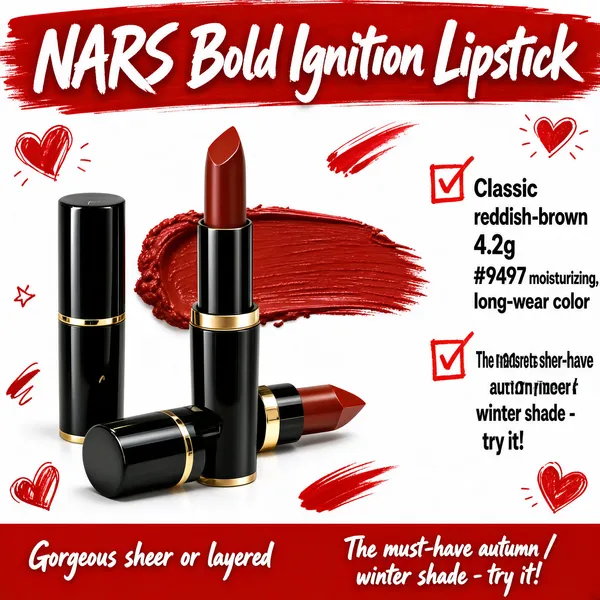 NARS Bold Ignition Lipstick Product Shot