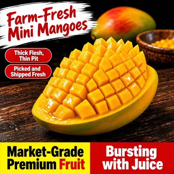 Farm-Fresh Mini Mangoes Market Display