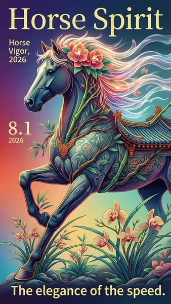 Horse Spirit Chinese Aesthetic Poster 2026