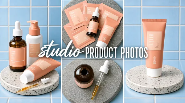 Soft Pastel Skincare Product Triptych Cover