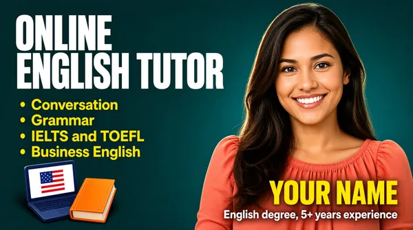 Professional Online English Tutor Thumbnail