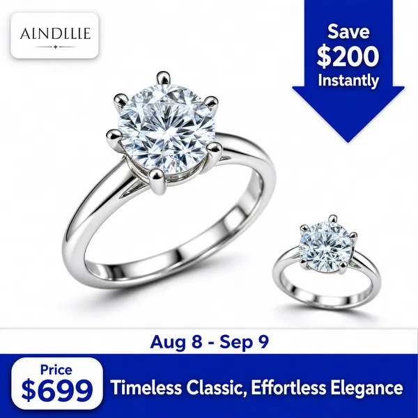 Timeless Diamond Solitaire Ring Sale