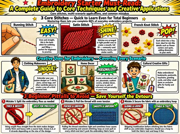 Embroidery Starter Guide for Beginners