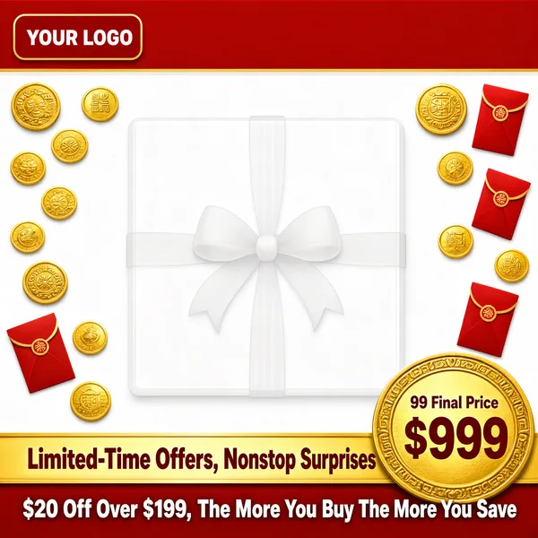 Lavish Gold Red Festival Sale Banner