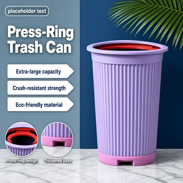 Press-Ring Lavender Trash Bin