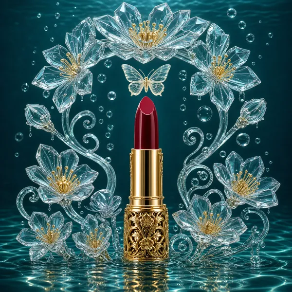 Crystal Lipstick Underwater Still Life