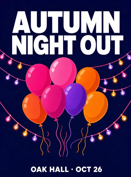 Autumn Night Out Festival Poster