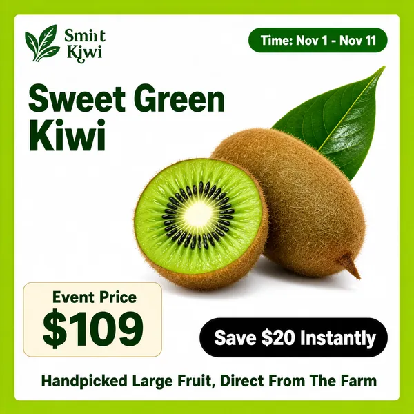Sweet Green Kiwi Fresh Harvest Sale
