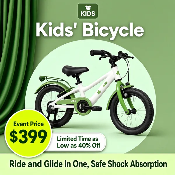 Kids' Bicycle Soft Pastel Product Promo