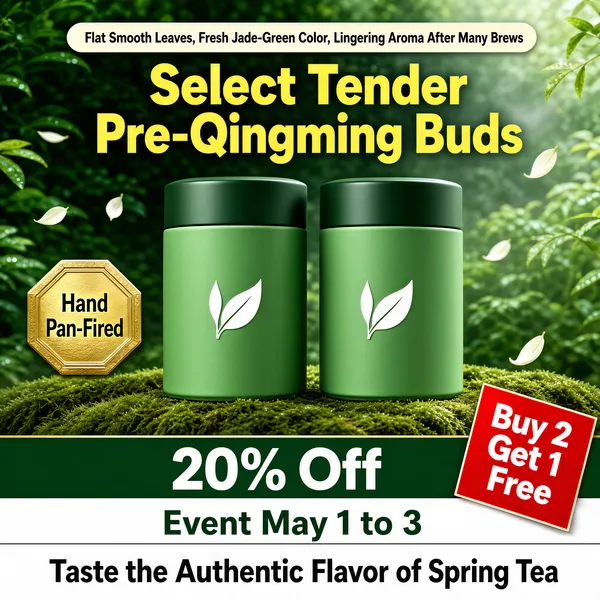 Spring Tea Caddies in Misty Garden Setting