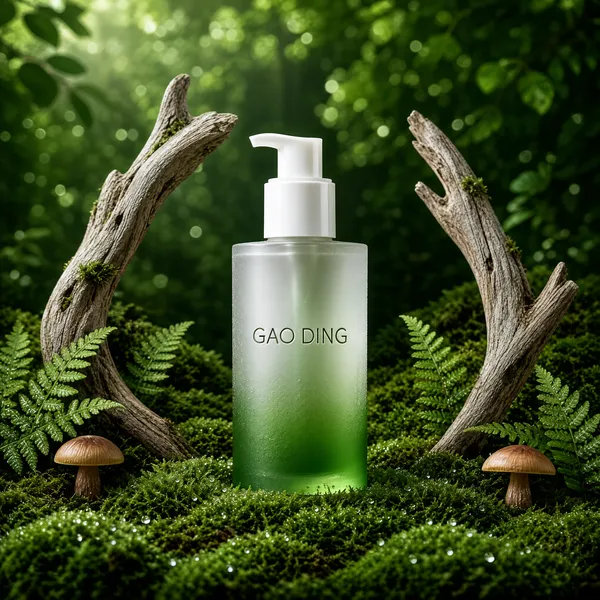 Botanical Skincare Bottle in Forest Moss