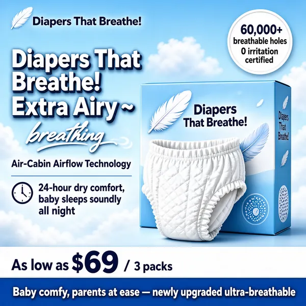 Breathable Diapers All-Night Comfort