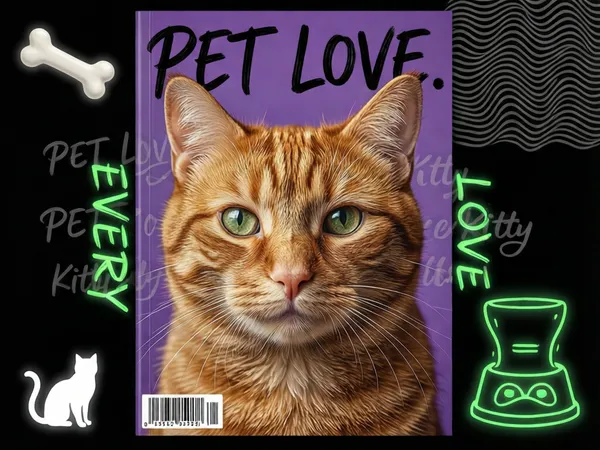 Feline Fashion Magazine Cover
