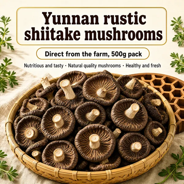 Farm Fresh Yunnan Dried Shiitake Mushrooms