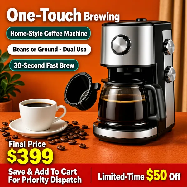 One-Touch Brewing — Premium Coffee Machine