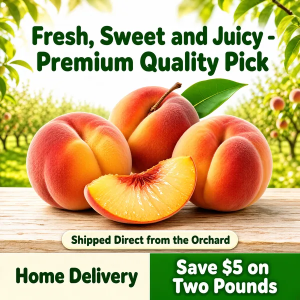 Fresh Organic Peaches from the Orchard